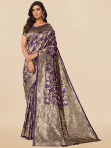 KALINI Woven Design Zari Silk Blend Banarasi Saree
