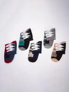 Cotstyle Men Pack Of 5 Patterned Pure Cotton Ankle Length Socks