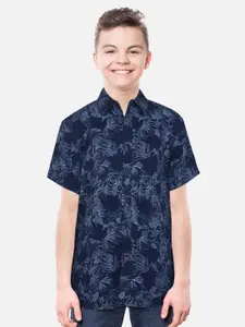 Gini and Jony Boys Floral Printed Spread Collar Cotton Casual Shirt