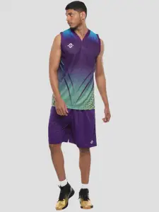 NIVIA Ombre Printed Panther Sublimation Basketball Jersey Set