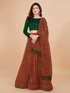 KALINI Embellished Ready to Wear Lehenga & Unstitched Blouse With Dupatta