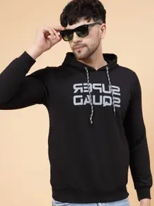 Rigo Men Printed Fleece Pullover Casual Hooded Sweatshirt