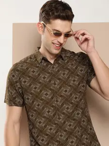 HERE&NOW Men Slim Fit Opaque Printed Casual Shirt