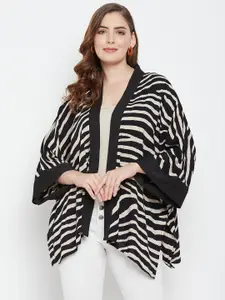 BAESD Geometric Printed Open Front Shrug