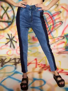 KASSUALLY Women Blue Straight Fit Comfort Mid-Rise Jeans