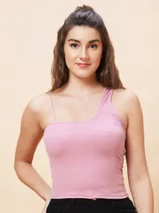Globus Ribbed One Shoulder Fitted Top