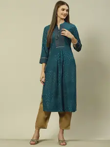 Rangriti Ethnic Motifs Printed Pleated Kurta