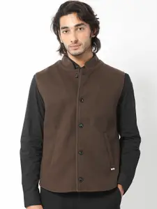 RARE RABBIT Men Thermo Tailored Fit Mandarin Collar Jackets