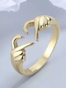 VIEN Stainless Steel Gold-Plated Finger Ring