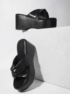 THE WHITE POLE Open Toe Wedge Heels