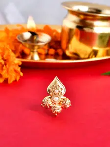 Voylla Gold-Plated Pearl Beaded Aradhana Savi Finger Ring