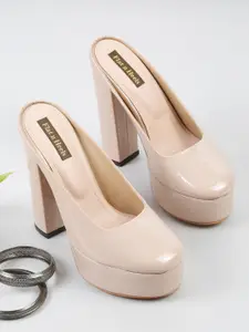 Flat n Heels Round Toe Platform Mules