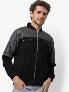 Campus Sutra Mock Collar Windcheater Bomber Jacket