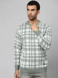 Campus Sutra Checked Woollen Pullover Sweater