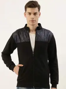 Campus Sutra Stand Collar Windcheater Bomber Jacket
