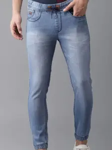 Campus Sutra Men Blue Smart Slim Fit Clean Look Light Fade Jeans