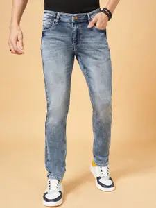 People Men Slim Fit Whiskers and Chevrons Heavy Fade Cotton Jeans