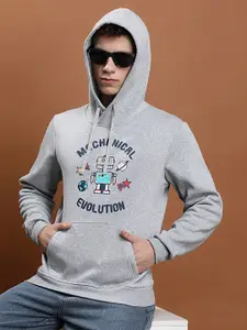 KETCH Typography Printed Hooded Pullover Sweatshirt