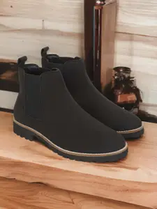 yoho Women Mid Top Lightweight Platform Heel Chelsea Boots