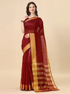 Indian Fashionista Solid Zari Ikat Saree