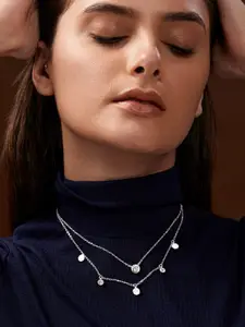 MINUTIAE Silver Plated Layered Necklace