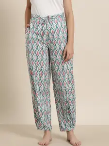 MBeautiful Women Geometric Printed Organic Cotton Lounge Pants