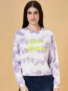 People Tie and Dyed Long Sleeves Pure Cotton Pullover