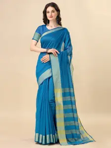 Indian Fashionista Striped Art Silk Ikat Saree