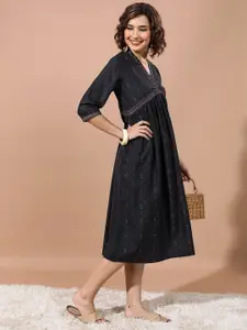 Vishudh Ethnic Motifs Empire Midi Dress