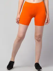 A-Okay Women Skinny Fit Pure Cotton Sports Shorts