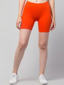 A-Okay Women Mid-Rise Skinny Fit Pure Cotton Cycling Shorts