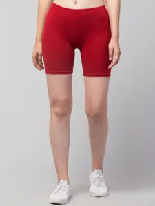 A-Okay Women Mid-Rise Skinny Fit Pure Cotton Cycling Shorts