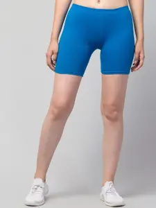 A-Okay Women Mid Rise Skinny Fit Pure Cotton Sports Shorts