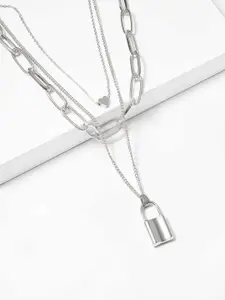DressBerry Silver-Plated Layered Necklace