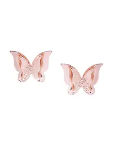 DressBerry Rose Gold-Plated Contemporary Stud Earrings