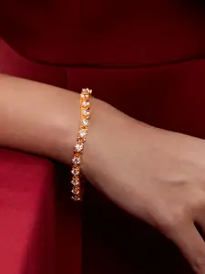 MINUTIAE Gold-Plated Crystals Link Bracelet