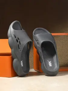 HRX by Hrithik Roshan Men Grey Rubber Sliders
