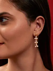 MINUTIAE Gold-Plated Floral Drop Earrings