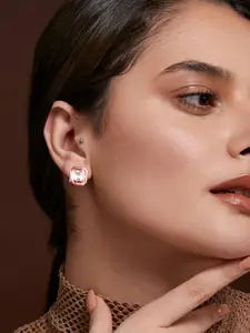 MINUTIAE Rose Gold Plated Studs Earrings