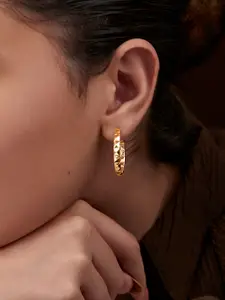MINUTIAE Gold-Plated Hoop Earrings