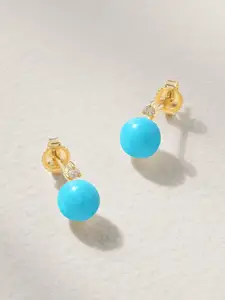 MINUTIAE Gold-Plated Geometric Studs Earrings