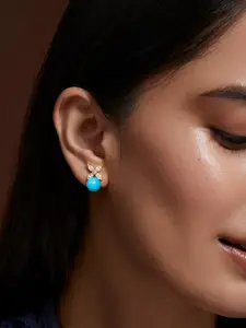 MINUTIAE Gold-Plated Geometric Studs Earrings