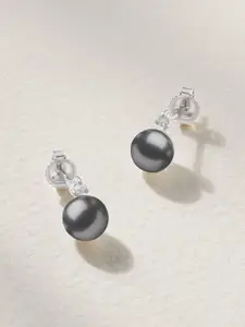 MINUTIAE Silver-Plated Contemporary Stud Earrings