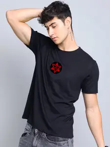 Elibolz Graphic Printed Round Neck Cotton Regular T-shirt