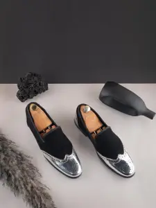 GRIFFIN Men Colourblocked Suede Latex Lined Brogues