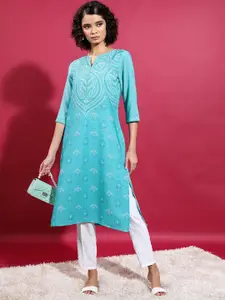 Vishudh Ethnic Motifs Printed Straight Kurta