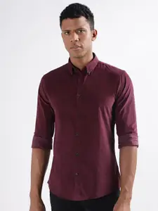 LINDBERGH Classic Slim Fit Button-Down Collar Cotton Casual Shirt