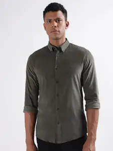 LINDBERGH Slim Fit Button-Down Collar Opaque Casual Shirt