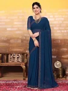 Satrani Beads and Stones Embellished Saree
