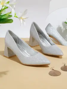 Flat n Heels Embellished Block Pumps